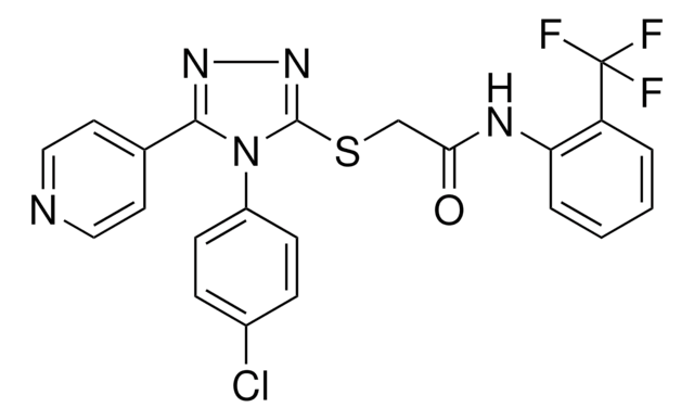 2-{[4-(4-CHLOROPHENYL)-5-(4-PYRIDINYL)-4H-1,2,4-TRIAZOL-3-YL]SULFANYL}-N-[2-(TRIFLUOROMETHYL)PHENYL]ACETAMIDE AldrichCPR