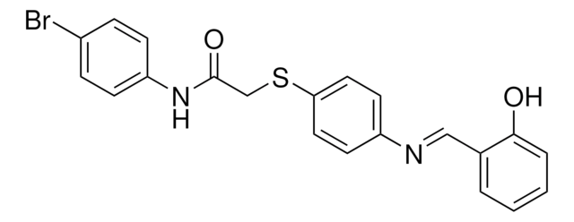 N-(4-BROMOPHENYL)-2-((4-((2-HYDROXYBENZYLIDENE)AMINO)PHENYL)THIO)ACETAMIDE AldrichCPR