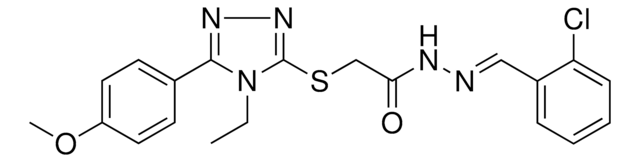 N'-[(E)-(2-CHLOROPHENYL)METHYLIDENE]-2-{[4-ETHYL-5-(4-METHOXYPHENYL)-4H-1,2,4-TRIAZOL-3-YL]SULFANYL}ACETOHYDRAZIDE AldrichCPR