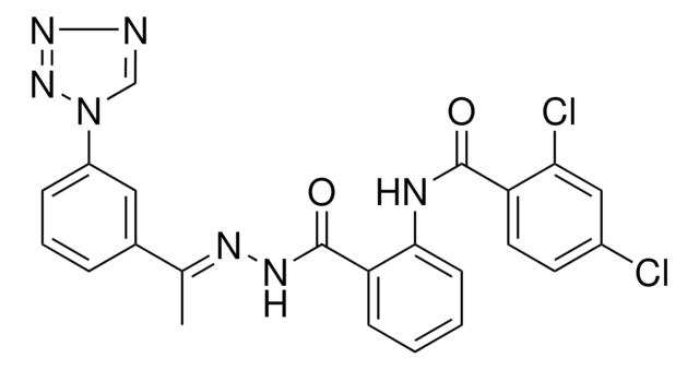 2,4-DICHLORO-N-{2-[((2E)-2-{1-[3-(1H-TETRAAZOL-1-YL)PHENYL]ETHYLIDENE}HYDRAZINO)CARBONYL]PHENYL}BENZAMIDE AldrichCPR