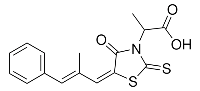 2-{(5E)-5-[(2E)-2-METHYL-3-PHENYL-2-PROPENYLIDENE]-4-OXO-2-THIOXO-1,3-THIAZOLIDIN-3-YL}PROPANOIC ACID AldrichCPR