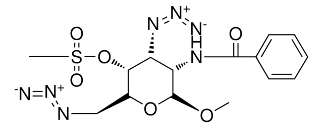 METHANESULFONIC ACID 4-AZIDO-2-AZIDO-ME-5-BENZOYLAMINO-6-MEO-4H-PYRAN-3-YL ESTER AldrichCPR