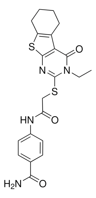 4-({[(3-ETHYL-4-OXO-3,4,5,6,7,8-HEXAHYDRO[1]BENZOTHIENO[2,3-D]PYRIMIDIN-2-YL)SULFANYL]ACETYL}AMINO)BENZAMIDE AldrichCPR