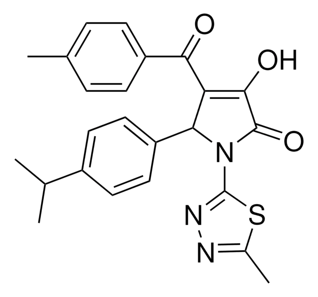 3-HYDROXY-5-(4-ISOPROPYLPHENYL)-4-(4-METHYLBENZOYL)-1-(5-METHYL-1,3,4-THIADIAZOL-2-YL)-1,5-DIHYDRO-2H-PYRROL-2-ONE AldrichCPR