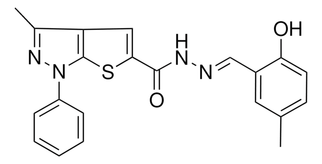 N'-[(E)-(2-HYDROXY-5-METHYLPHENYL)METHYLIDENE]-3-METHYL-1-PHENYL-1H-THIENO[2,3-C]PYRAZOLE-5-CARBOHYDRAZIDE AldrichCPR