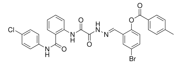 4-BROMO-2-((E)-{[{2-[(4-CHLOROANILINO)CARBONYL]ANILINO}(OXO)ACETYL]HYDRAZONO}METHYL)PHENYL 4-METHYLBENZOATE AldrichCPR