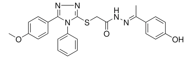 N'-[(E)-1-(4-HYDROXYPHENYL)ETHYLIDENE]-2-{[5-(4-METHOXYPHENYL)-4-PHENYL-4H-1,2,4-TRIAZOL-3-YL]SULFANYL}ACETOHYDRAZIDE AldrichCPR