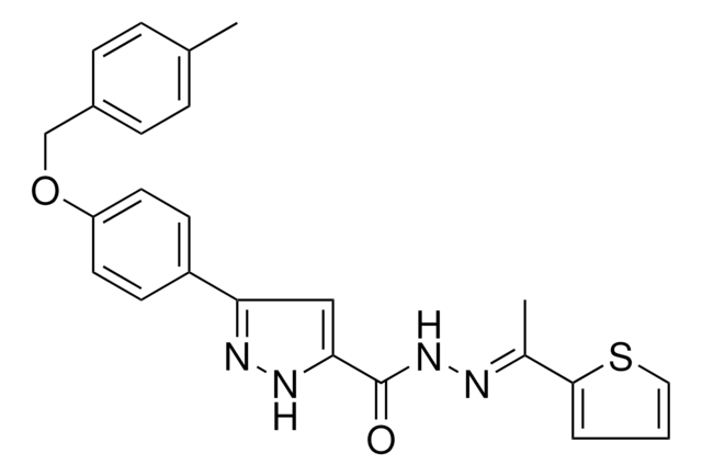 3-{4-[(4-METHYLBENZYL)OXY]PHENYL}-N'-[(E)-1-(2-THIENYL)ETHYLIDENE]-1H-PYRAZOLE-5-CARBOHYDRAZIDE AldrichCPR