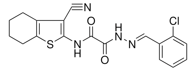 2-[(2E)-2-(2-CHLOROBENZYLIDENE)HYDRAZINO]-N-(3-CYANO-4,5,6,7-TETRAHYDRO-1-BENZOTHIEN-2-YL)-2-OXOACETAMIDE AldrichCPR