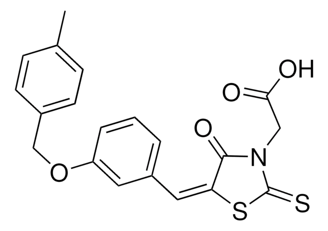 ((5E)-5-{3-[(4-METHYLBENZYL)OXY]BENZYLIDENE}-4-OXO-2-THIOXO-1,3-THIAZOLIDIN-3-YL)ACETIC ACID AldrichCPR