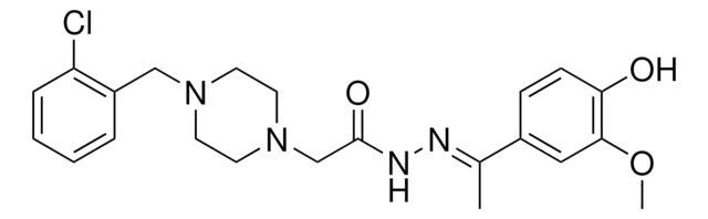 2-[4-(2-CHLOROBENZYL)-1-PIPERAZINYL]-N'-[(E)-1-(4-HYDROXY-3-METHOXYPHENYL)ETHYLIDENE]ACETOHYDRAZIDE AldrichCPR