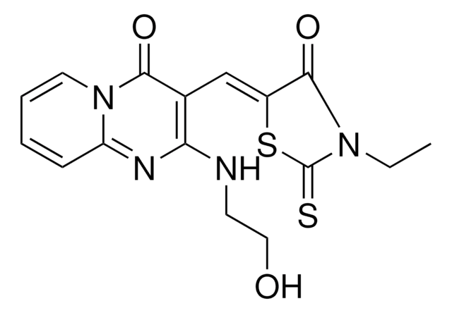 3-[(Z)-(3-ETHYL-4-OXO-2-THIOXO-1,3-THIAZOLIDIN-5-YLIDENE)METHYL]-2-[(2-HYDROXYETHYL)AMINO]-4H-PYRIDO[1,2-A]PYRIMIDIN-4-ONE AldrichCPR