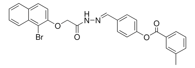 4-(2-(((1-BROMO-2-NAPHTHYL)OXY)ACETYL)CARBOHYDRAZONOYL)PHENYL 3-METHYLBENZOATE AldrichCPR