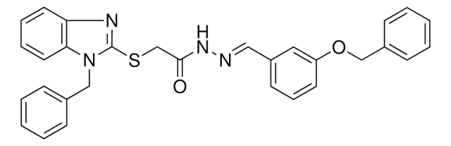 2-[(1-BENZYL-1H-BENZIMIDAZOL-2-YL)SULFANYL]-N'-{(E)-[3-(BENZYLOXY)PHENYL]METHYLIDENE}ACETOHYDRAZIDE AldrichCPR