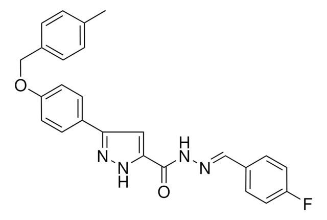 N'-(4-F-BENZYLIDENE)-3-(4-((4-METHYLBENZYL)OXY)PH)-1H-PYRAZOLE-5-CARBOHYDRAZIDE AldrichCPR