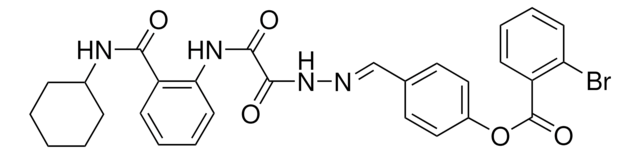 4-{(E)-[2-(2-{2-[(CYCLOHEXYLAMINO)CARBONYL]ANILINO}-2-OXOACETYL)HYDRAZONO]METHYL}PHENYL 2-BROMOBENZOATE AldrichCPR