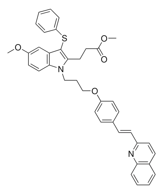 METHYL 3-[5-METHOXY-3-(PHENYLSULFANYL)-1-(3-[4-[2-(2-QUINOLINYL)ETHENYL]PHENOXY]PROPYL)-1H-INDOL-2-YL]PROPANOATE AldrichCPR