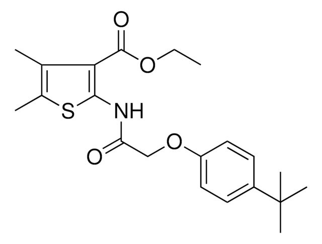 ETHYL 2-(((4-TERT-BUTYLPHENOXY)ACETYL)AMINO)-4,5-DIMETHYL-3-THIOPHENECARBOXYLATE AldrichCPR