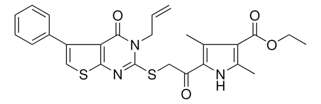 ETHYL 5-{[(3-ALLYL-4-OXO-5-PHENYL-3,4-DIHYDROTHIENO[2,3-D]PYRIMIDIN-2-YL)SULFANYL]ACETYL}-2,4-DIMETHYL-1H-PYRROLE-3-CARBOXYLATE AldrichCPR