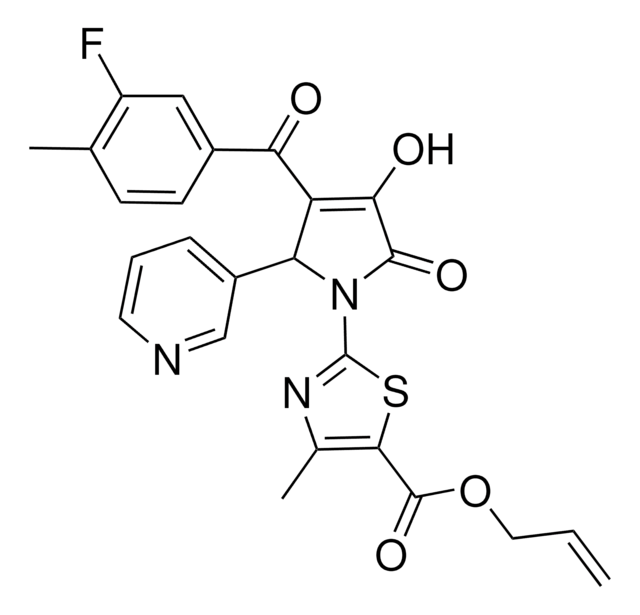 ALLYL 2-[3-(3-FLUORO-4-METHYLBENZOYL)-4-HYDROXY-5-OXO-2-(3-PYRIDINYL)-2,5-DIHYDRO-1H-PYRROL-1-YL]-4-METHYL-1,3-THIAZOLE-5-CARBOXYLATE AldrichCPR