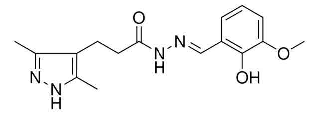 3-(3,5-DIMETHYL-1H-PYRAZOL-4-YL)PROPIONIC ACID (2-HO-3-MEO-BENZYLIDENE)HYDRAZIDE AldrichCPR