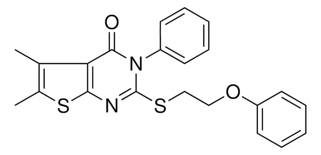 5,6-DIMETHYL-2-((2-PHENOXYETHYL)THIO)-3-PHENYLTHIENO(2,3-D)PYRIMIDIN-4(3H)-ONE AldrichCPR