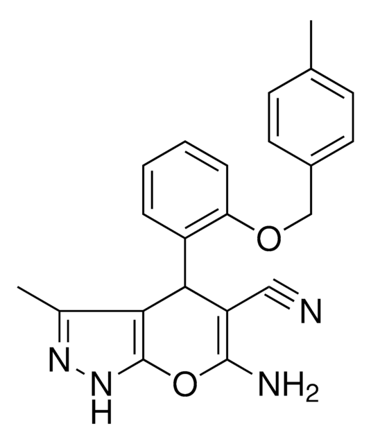 6-AMINO-3-METHYL-4-{2-[(4-METHYLBENZYL)OXY]PHENYL}-1,4-DIHYDROPYRANO[2,3-C]PYRAZOLE-5-CARBONITRILE AldrichCPR