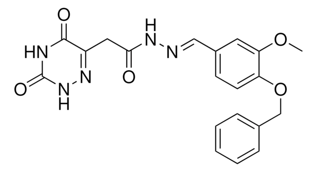 N'-{(E)-[4-(BENZYLOXY)-3-METHOXYPHENYL]METHYLIDENE}-2-(3,5-DIOXO-2,3,4,5-TETRAHYDRO-1,2,4-TRIAZIN-6-YL)ACETOHYDRAZIDE AldrichCPR