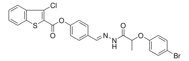 4-((E)-{2-[2-(4-BROMOPHENOXY)PROPANOYL]HYDRAZONO}METHYL)PHENYL 3-CHLORO-1-BENZOTHIOPHENE-2-CARBOXYLATE AldrichCPR