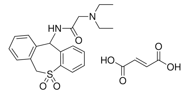 (2E)-2-BUTENEDIOIC ACID COMPOUND WITH 2-(DIETHYLAMINO)-N-(5,5-DIOXIDO-6,11-DIHYDRODIBENZO[B,E]THIEPIN-11-YL)ACETAMIDE AldrichCPR