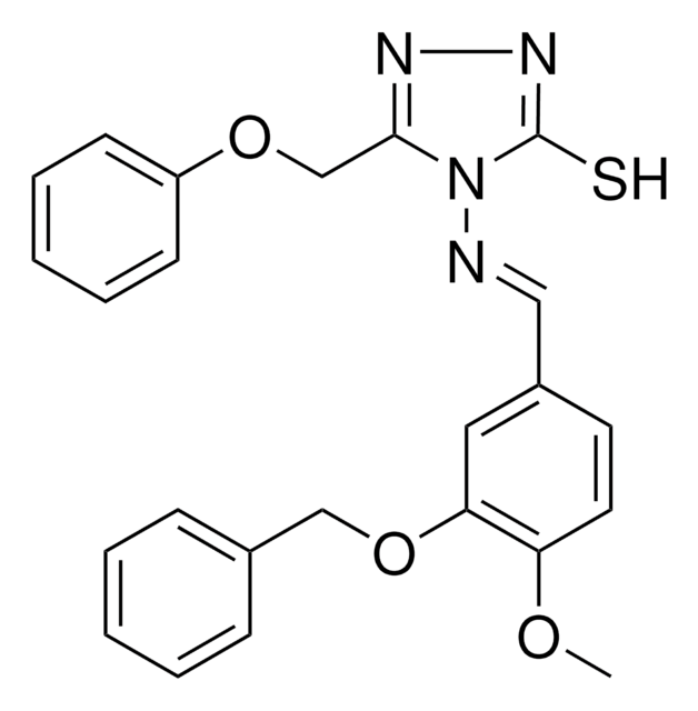 4-({(E)-[3-(BENZYLOXY)-4-METHOXYPHENYL]METHYLIDENE}AMINO)-5-(PHENOXYMETHYL)-4H-1,2,4-TRIAZOLE-3-THIOL AldrichCPR