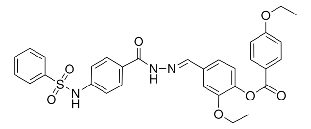 2-ETHOXY-4-[(E)-({4-[(PHENYLSULFONYL)AMINO]BENZOYL}HYDRAZONO)METHYL]PHENYL 4-ETHOXYBENZOATE AldrichCPR