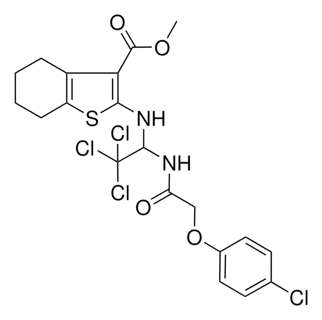 METHYL 2-[(2,2,2-TRICHLORO-1-{[(4-CHLOROPHENOXY)ACETYL]AMINO}ETHYL)AMINO]-4,5,6,7-TETRAHYDRO-1-BENZOTHIOPHENE-3-CARBOXYLATE AldrichCPR