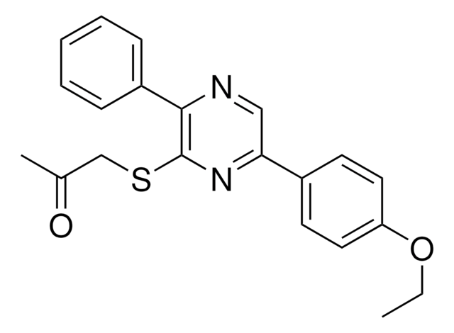 1-{[6-(4-ETHOXYPHENYL)-3-PHENYL-2-PYRAZINYL]SULFANYL}ACETONE AldrichCPR