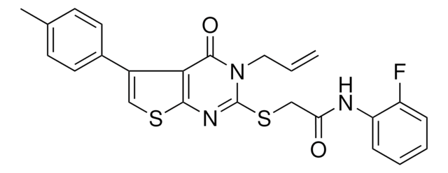 2-{[3-ALLYL-5-(4-METHYLPHENYL)-4-OXO-3,4-DIHYDROTHIENO[2,3-D]PYRIMIDIN-2-YL]SULFANYL}-N-(2-FLUOROPHENYL)ACETAMIDE AldrichCPR