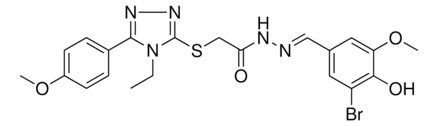 N'-[(E)-(3-BROMO-4-HYDROXY-5-METHOXYPHENYL)METHYLIDENE]-2-{[4-ETHYL-5-(4-METHOXYPHENYL)-4H-1,2,4-TRIAZOL-3-YL]SULFANYL}ACETOHYDRAZIDE AldrichCPR