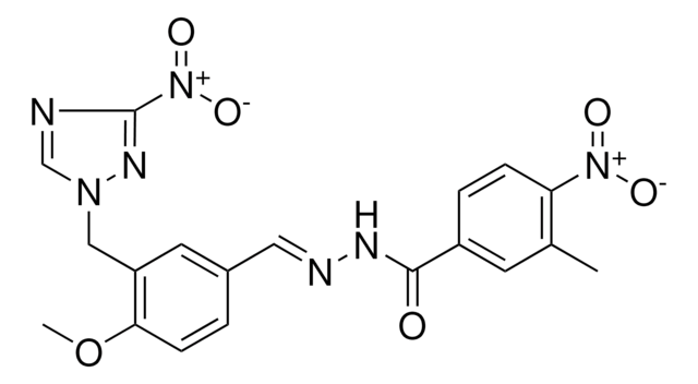 N'-((E)-{4-METHOXY-3-[(3-NITRO-1H-1,2,4-TRIAZOL-1-YL)METHYL]PHENYL}METHYLIDENE)-3-METHYL-4-NITROBENZOHYDRAZIDE AldrichCPR