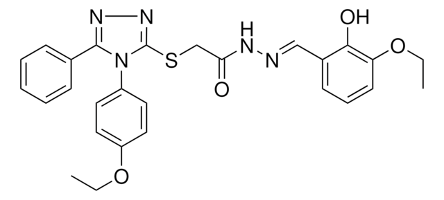 N'-[(E)-(3-ETHOXY-2-HYDROXYPHENYL)METHYLIDENE]-2-{[4-(4-ETHOXYPHENYL)-5-PHENYL-4H-1,2,4-TRIAZOL-3-YL]SULFANYL}ACETOHYDRAZIDE AldrichCPR