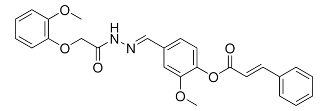 2-MEO-4-(2-((2-METHOXYPHENOXY)ACETYL)CARBOHYDRAZONOYL)PHENYL 3-PHENYLACRYLATE AldrichCPR