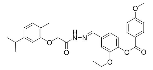 2-ETHOXY-4-((E)-{[(5-ISOPROPYL-2-METHYLPHENOXY)ACETYL]HYDRAZONO}METHYL)PHENYL 4-METHOXYBENZOATE AldrichCPR