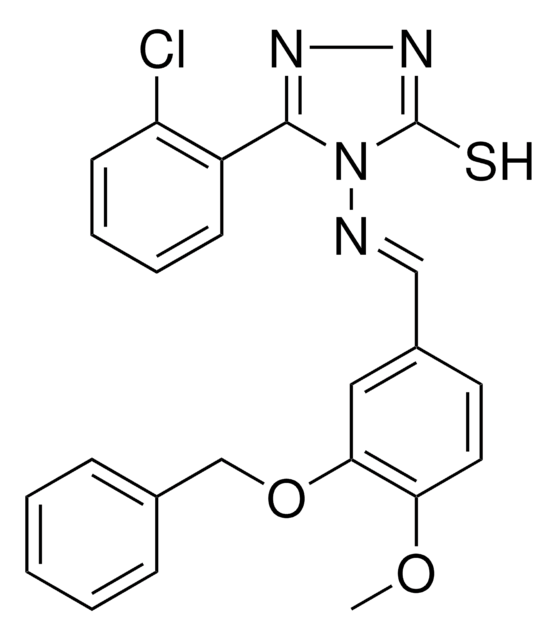 4-({(E)-[3-(BENZYLOXY)-4-METHOXYPHENYL]METHYLIDENE}AMINO)-5-(2-CHLOROPHENYL)-4H-1,2,4-TRIAZOLE-3-THIOL AldrichCPR