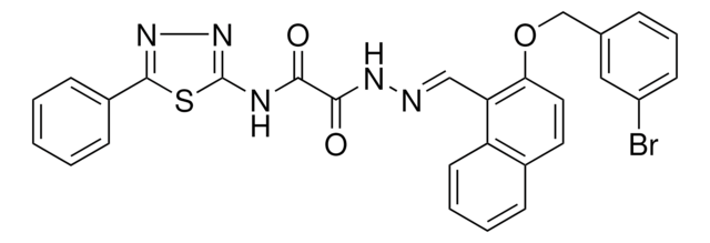 2-[(2E)-2-({2-[(3-BROMOBENZYL)OXY]-1-NAPHTHYL}METHYLENE)HYDRAZINO]-2-OXO-N-(5-PHENYL-1,3,4-THIADIAZOL-2-YL)ACETAMIDE AldrichCPR