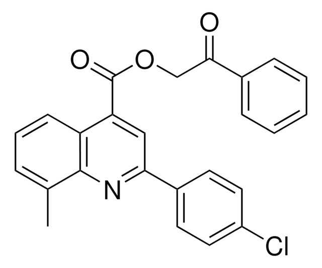 2-OXO-2-PHENYLETHYL 2-(4-CHLOROPHENYL)-8-METHYL-4-QUINOLINECARBOXYLATE AldrichCPR