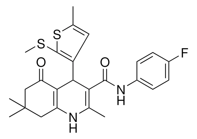 N-(4-FLUOROPHENYL)-2,7,7-TRIMETHYL-4-[5-METHYL-2-(METHYLSULFANYL)-3-THIENYL]-5-OXO-1,4,5,6,7,8-HEXAHYDRO-3-QUINOLINECARBOXAMIDE AldrichCPR