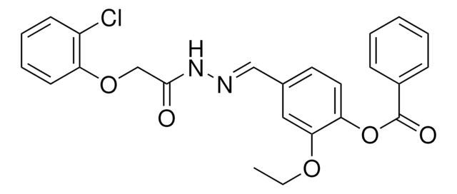 4-(2-((2-CHLOROPHENOXY)ACETYL)CARBOHYDRAZONOYL)-2-ETHOXYPHENYL BENZOATE AldrichCPR