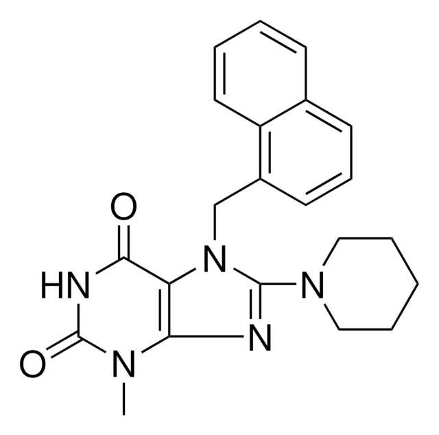 3-METHYL-7-(1-NAPHTHYLMETHYL)-8-(1-PIPERIDINYL)-3,7-DIHYDRO-1H-PURINE-2,6-DIONE AldrichCPR