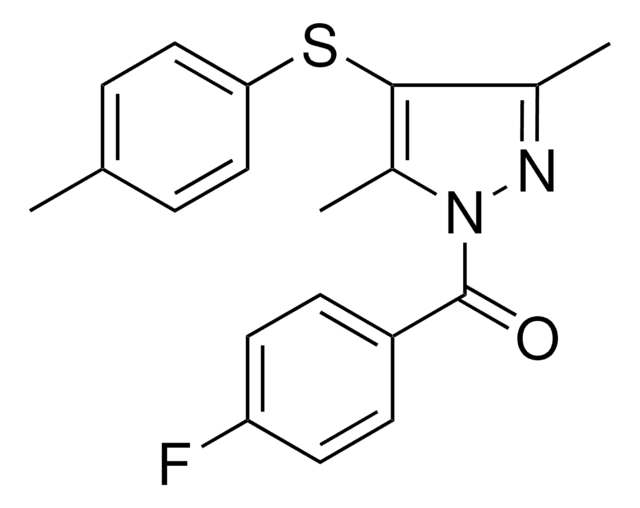 1-(4-FLUOROBENZOYL)-3,5-DIMETHYL-4-((4-METHYLPHENYL)THIO)-1H-PYRAZOLE AldrichCPR