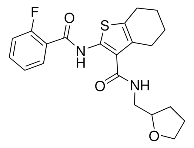 2-[(2-FLUOROBENZOYL)AMINO]-N-(TETRAHYDRO-2-FURANYLMETHYL)-4,5,6,7-TETRAHYDRO-1-BENZOTHIOPHENE-3-CARBOXAMIDE AldrichCPR