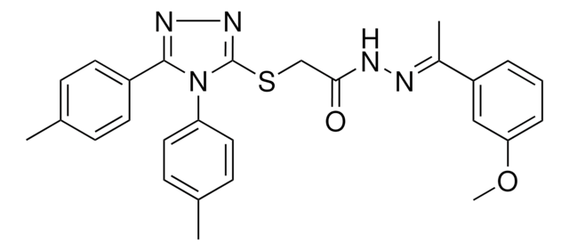 2-{[4,5-BIS(4-METHYLPHENYL)-4H-1,2,4-TRIAZOL-3-YL]SULFANYL}-N'-[(E)-1-(3-METHOXYPHENYL)ETHYLIDENE]ACETOHYDRAZIDE AldrichCPR