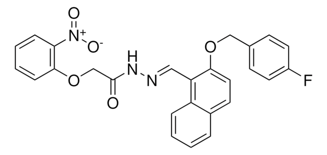 N'-((E)-{2-[(4-FLUOROBENZYL)OXY]-1-NAPHTHYL}METHYLIDENE)-2-(2-NITROPHENOXY)ACETOHYDRAZIDE AldrichCPR